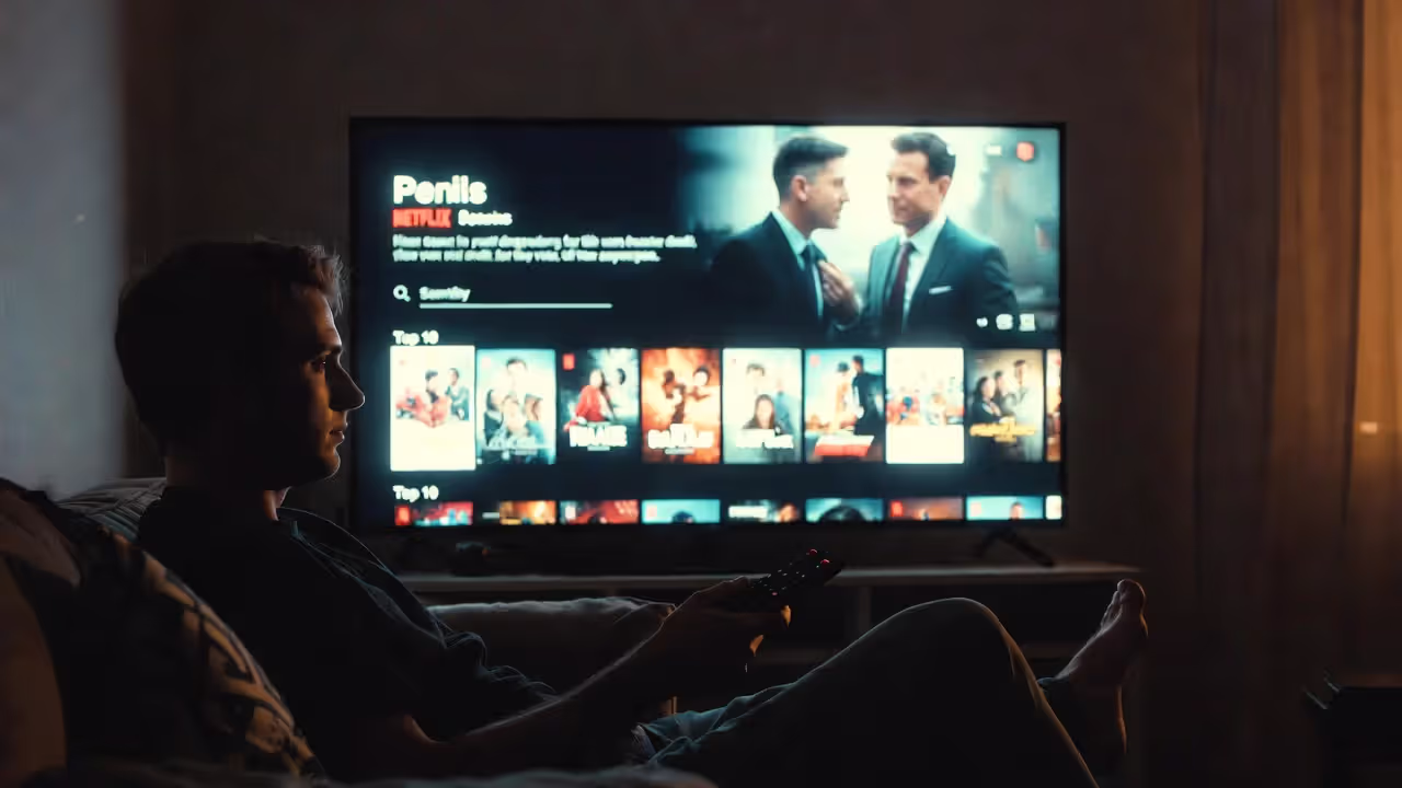 Экран с таблицей сериалов по жанрам и рейтингам