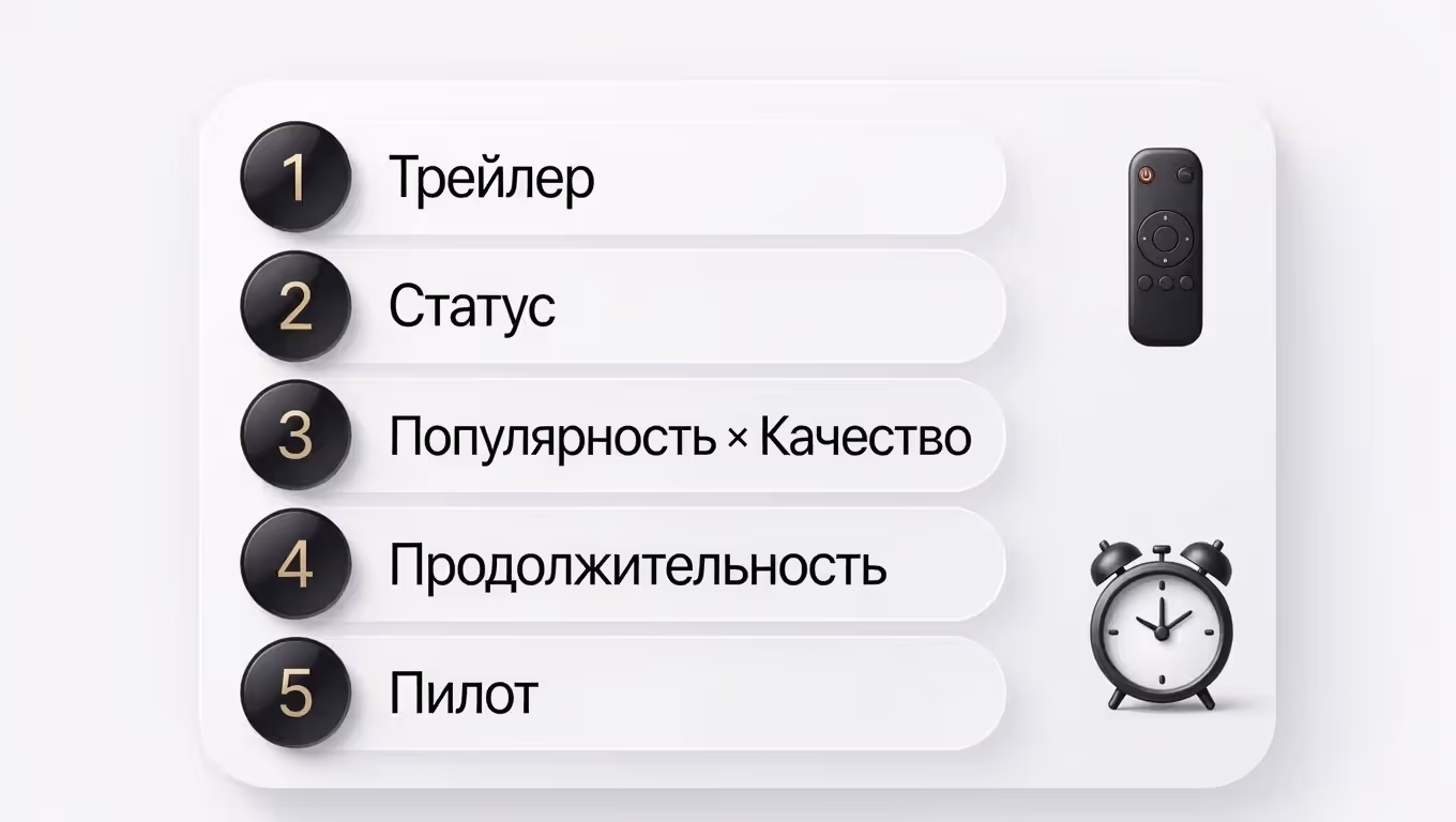 Инфографика с пятью типичными ошибками при выборе сериала