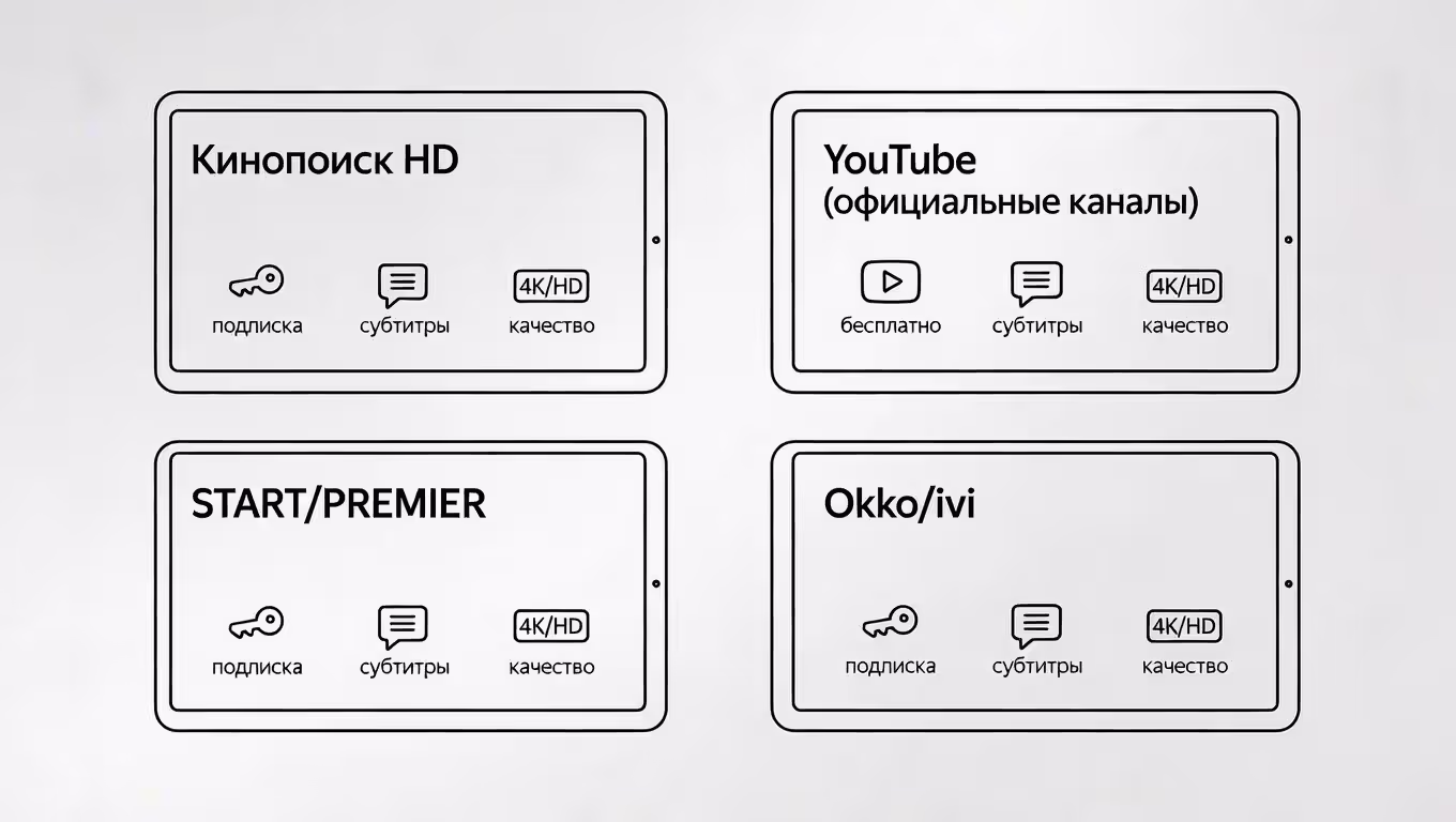 Сравнение платформ для легального просмотра российских криминальных сериалов